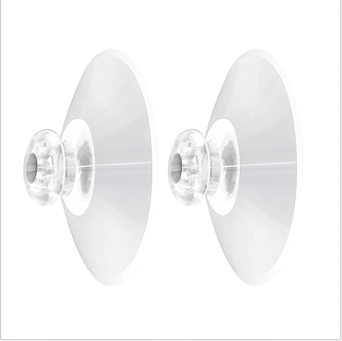 Shower Caddy Connectors Suction Cups for Bathroom, 2 Inch PVC Plastic Heavy Strength Large Clear Sucker Without Hooks, Replacement Suction Cups Compatible with iDesign (6 PCS)