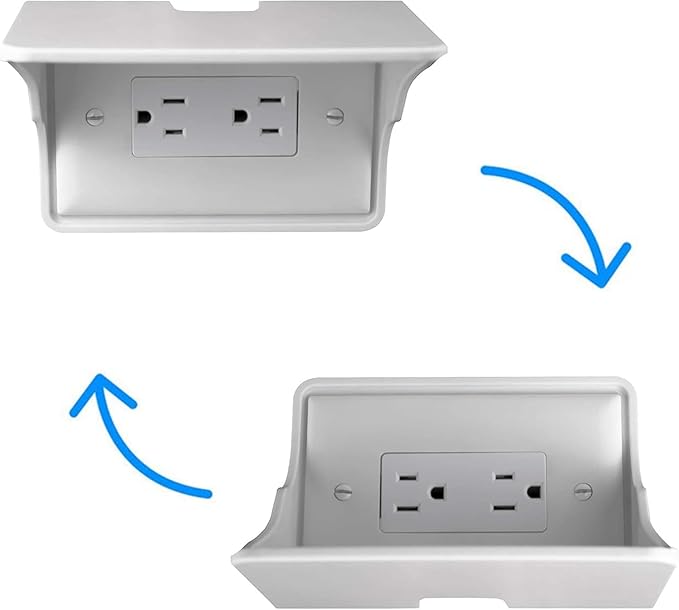 Outlet Shelf for Bathroom, Single Wall Socket Organizer Rack, White Space-Saving Shelf for Kitchen, Bedroom, 6x4x3.8 Inch