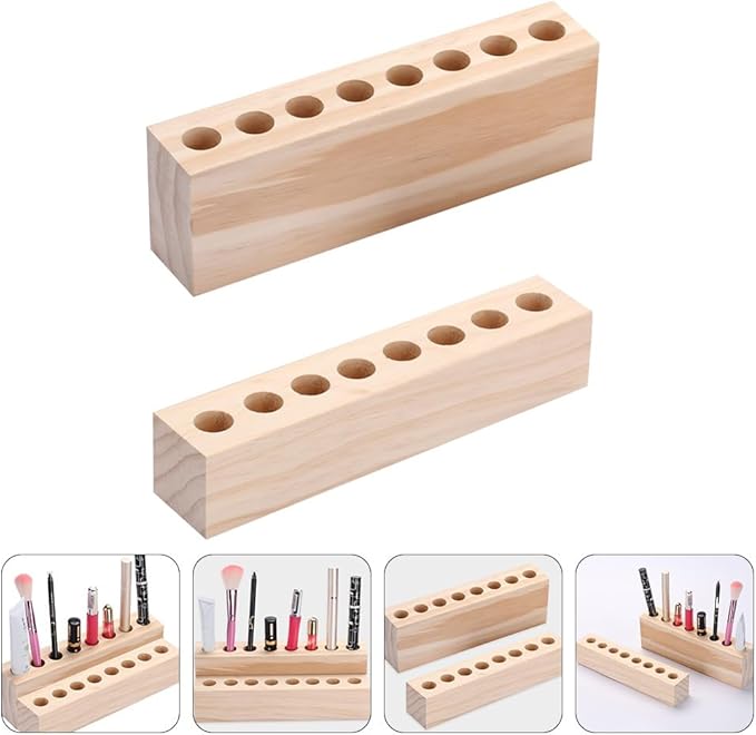 Zerodeko Desktop Cosmetics Rack Multi-Grid Lipstick Organizer and Eyebrow Pencil Storage Stand Compact Durable Makeup Display for Beauty Accessories