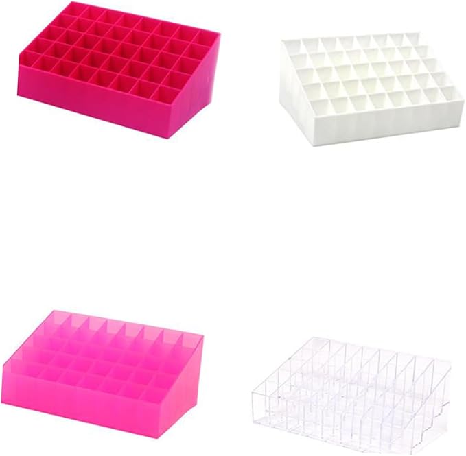 Vanity Makeup Holder 40 Slots Lipstick Storage Box Organizer for Travel Home Desk Modern Design