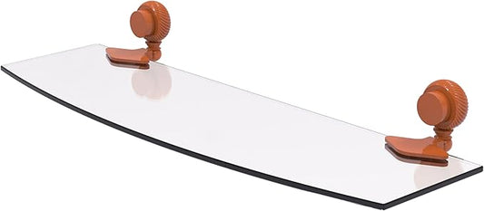 Allied Brass 433T/18-ASP Venus Collection 18 Inch Glass Shelf with Twist Accents, Autumn Sparkle