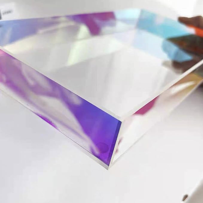 Lemonadeus Acrylic Rainbow Makeup Tray, 10.23"x5.51"x1.18", Waterproof and Multi-Purpose