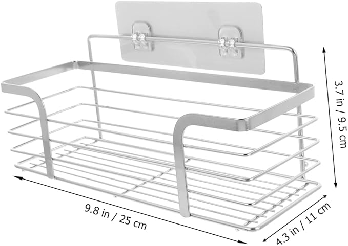 Zerodeko Stainless Steel Wire Shelving Bathroom Kitchen Storage Rack No Drill Punch Design Ventilated Storage Shelf Organizer