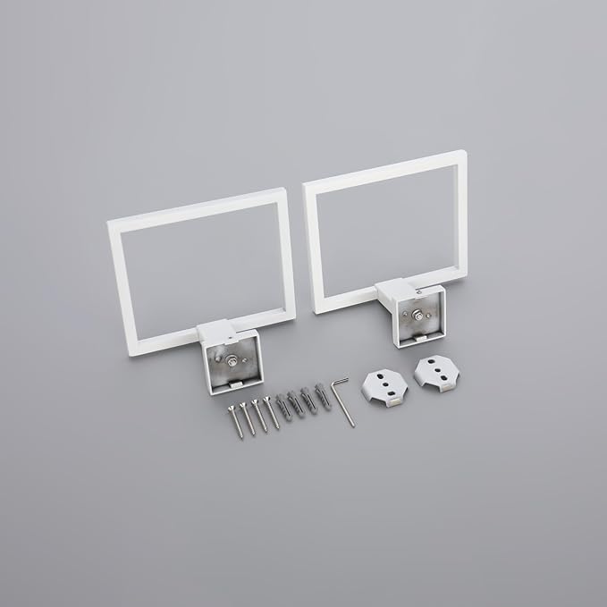 GERZWY Bathroom Towel Ring Stainless Steel Hand Towel Holder for Bath Kitchen Wall Mounted, White