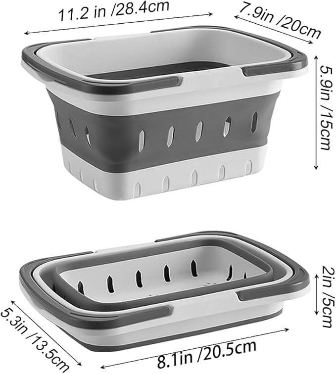 Portable Folding Plastic Bath Caddy with Handle, Perforated, Travel Bathroom Organizer for Bedroom, Bathroom, Shower, Dorm Room, Camping and RV Use (Orange, 1 pack)