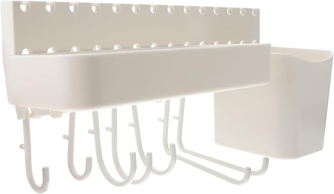 Luxshiny 1set Pegboard Combination Kit Versatile Wall Shelf for Bathroom Kitchen More No-Punch Design Strong Bearing Capacity Easy Installation Modern Storage for Home Office