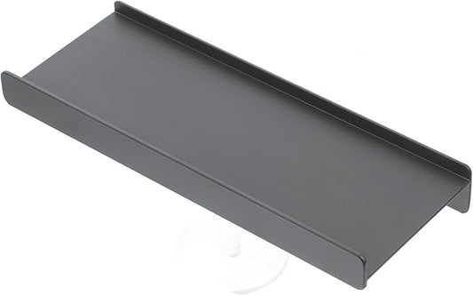 Healifty Bathroom Wall Shelf 12 Inch Aluminum Alloy Small Floating Heavy Duty Shelf Organizer for Bathroom Storage Dark Metallic Space-Saving Rack