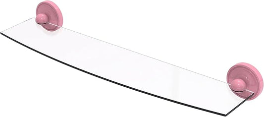 Allied Brass PR-33/24-PNK Prestige Regal Collection 24 Inch Glass Shelf, Pink