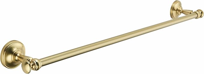 khtumeware 1 Pack Champagne Bronze Towel Bar 24 Inch Towel Rack for Bathroom Wall Mounted Thicken Steel Towel Rod Modern Home Decor