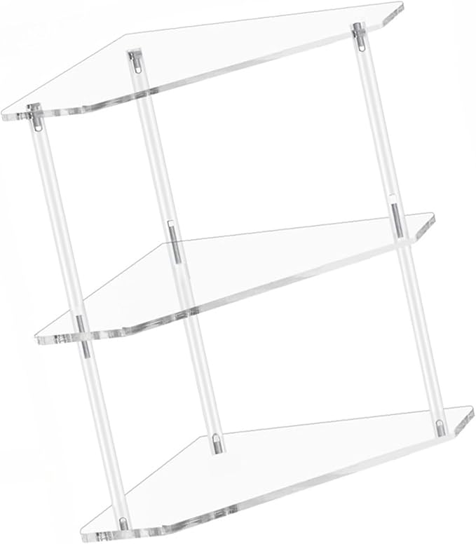 Space Saving 3 Tiers Corner Shelf Unit Efficient Storage Rack for Bathrooms Kitchens and Living Rooms Makeup Holder