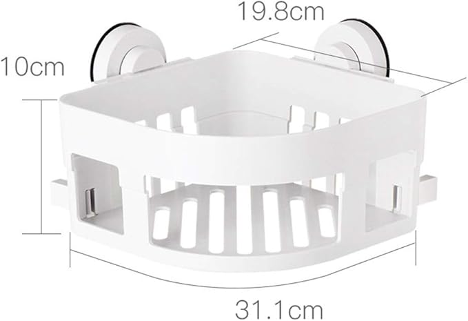 AGYH Bathroom Shelf Wall-Mounted Suction Cup Free Punching Bathroom Storage Rack (Size : Style4)