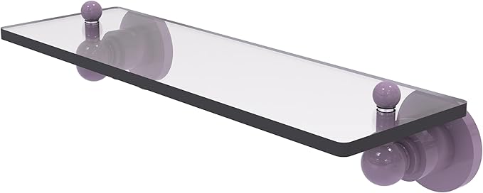 Allied Brass AP-1/16-LVN Astor Place 16 inch Glass Vanity Shelf with Beveled Edges, Lavender