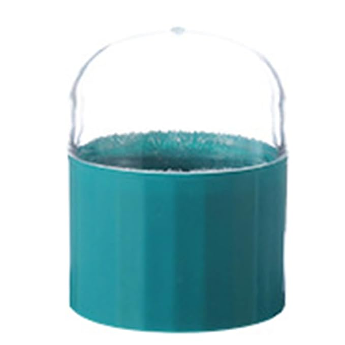 ZJchao Makeup Sponge Holder, Makeup Sponge Case, 3.1 x 2.3in Beauty Cosmetic Egg Organizer Case with Detachable Base and Clear Lid (Green)