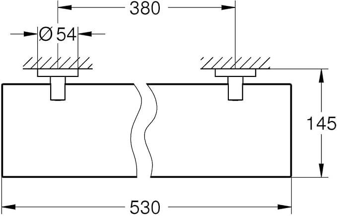 GROHE 41202DC0 Start Accessories Glass Shelf, Steel