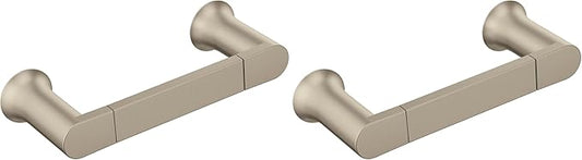 Moen Genta LX Modern Single Kitchen or Bathroom Towel Bar, 6.8-Inch, Brushed Nickel, BH3886BN (Pack of 2)