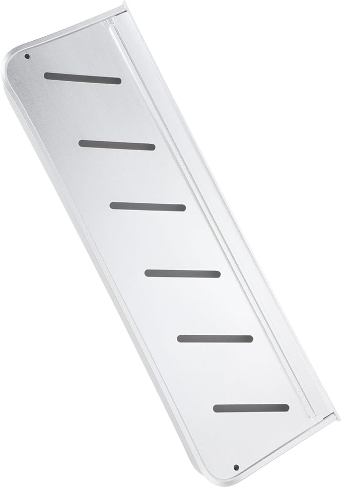 Tbest Wall Mounted Bathroom Storage Rack, Space Aluminum Shelf for Bathroom with Hooks, Drill Mounted Toilet Storage Shelf (40cm)