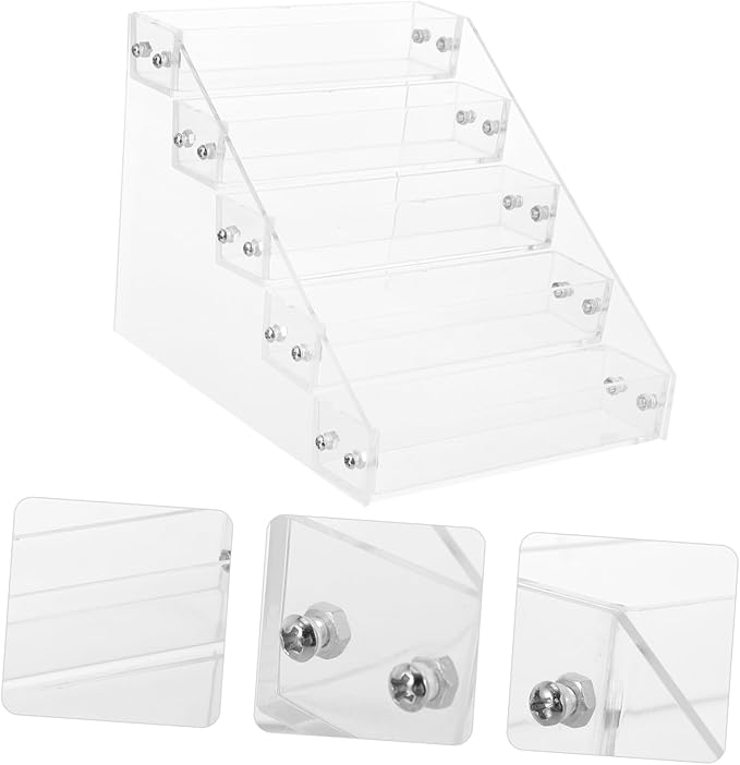 1pc Acrylic Multi Manicure Display Rack for Nail Polish Organization Makeup Shelf for Dressing Table Bedroom and Salon Use Practical and Stylish Storage