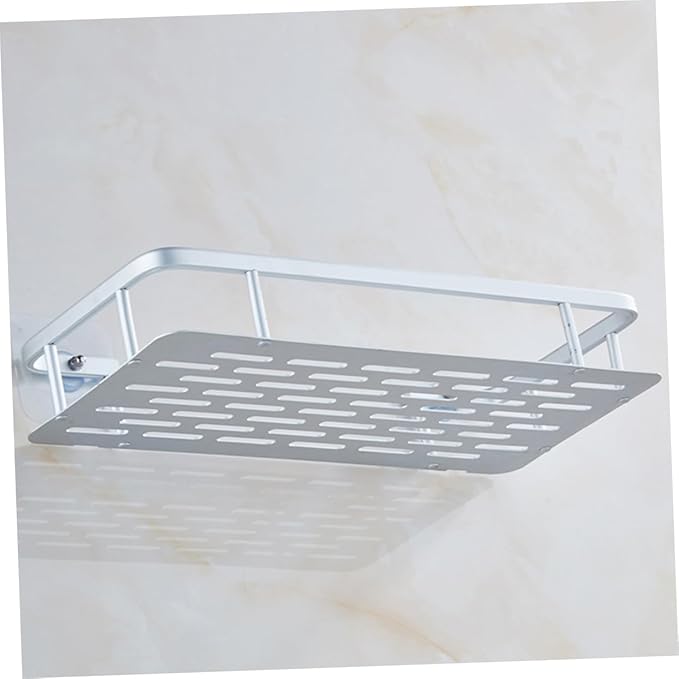 Cabilock Aluminum Bathroom Shelf with Disc Wall Mounted Storage Organizer for Kitchen and Bathroom Design Space Saving Easy to Clean