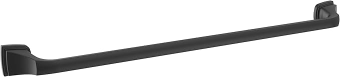 Amerock BH36034MB | Matte Black Towel Bar | 24 in (610 mm) Towel Rack | Revitalize | Bathroom Towel Holder | Bathroom Hardware | Bath Accessories