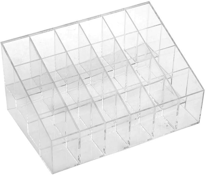 Lipstick Holder Clear Acrylic Makeup arylic Cosmetic Storage Display 24 Lattices Organizer