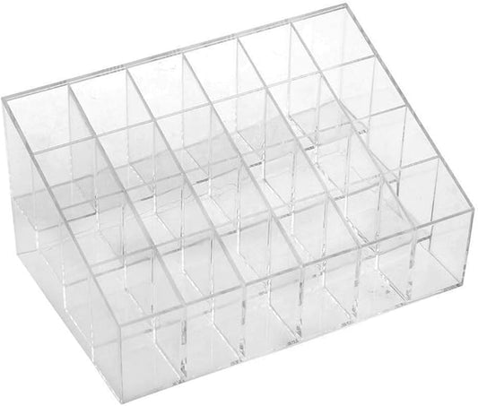 Lipstick Holder Clear Acrylic Makeup arylic Cosmetic Storage Display 24 Lattices Organizer