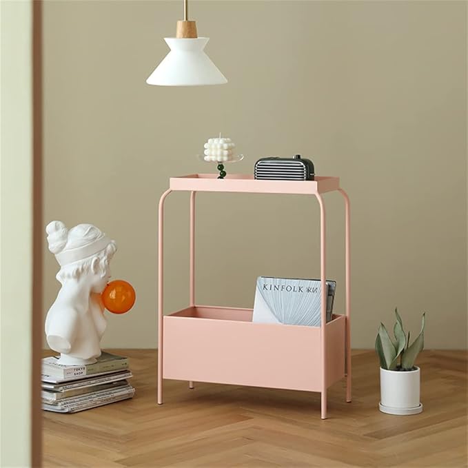 Wrought Iron Shelf Magazine Shelf Bathroom Accessories Bedside Table Bathroom Shelves Shelf(Black-JoJo's Bizarre Adventure1)