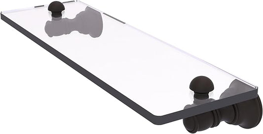 Allied Brass CL-1-16-ORB Carolina Collection 16 Inch Glass Shelf, Oil Rubbed Bronze