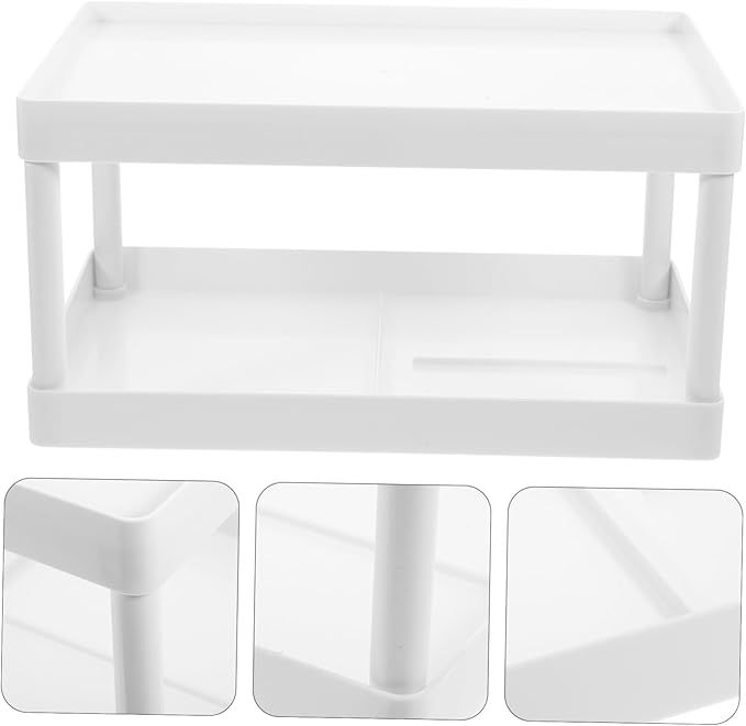 DECHOUS 1pc Bathroom Shelves Countertop Organizer Under Sink Storage Double Space Saving