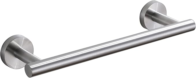 SEIDO Hand Towel Holder with 9.6" Hanging Length, 304 Stainless Steel Towel Bar for Bathroom Wall, One-Piece Bathroom Towel Rod for Without Assembly, 12 Inch, Brushed Nickel