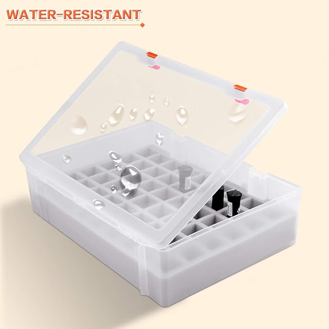 ALCYON 54-Bottle Nail Polish Organizer Case - Professional Clear Storage Box with Shockproof Sponge Foam - Secure Travel Bag for Beetles, for Essie - Prevents Glass Breakage Organized (Black, For 54)