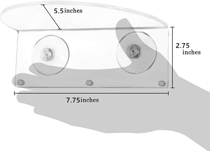 Suction Cup Window Shelf Acrylic Plant Shelf for Garden Bathroom Shelf Removable Wall Mounted Shelf
