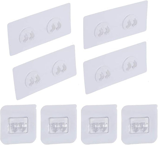 LAIGOO 8 Pcs Replacement Corner Shower Caddy Adhesive Hook Stickers, No Drilling Wall Hooks Adhesive Strips for Bathroom Shelves