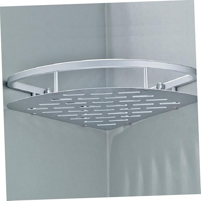 Zerodeko Hanging Shelves Corner Wall Shelves Bathroom Corner Holder Wall Mounted Bathroom Cabinet Collector Hanging Shelf Corner Shelf Stackable Punch Hole Tray