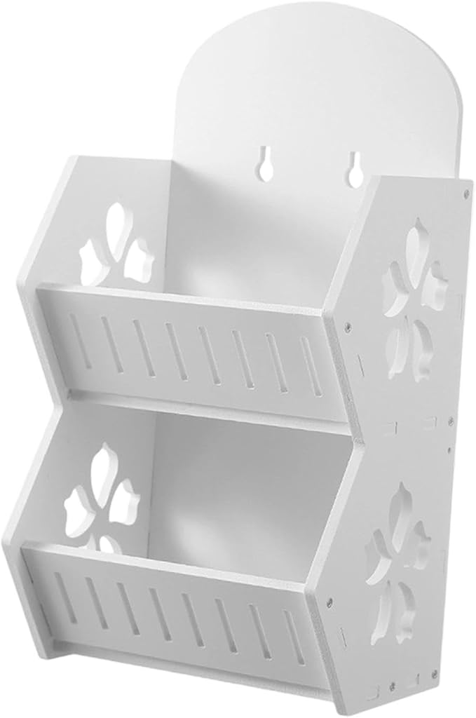 Wall Mounted Bathroom Shelf Makeup Container Storage Bin Kitchen Spice Shelf for Bedroom , double layer