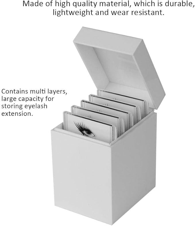 10 Layers Eyelash Extension Storage Box Makeup Cosmetic Organizer False Eyelash Display Holder Case