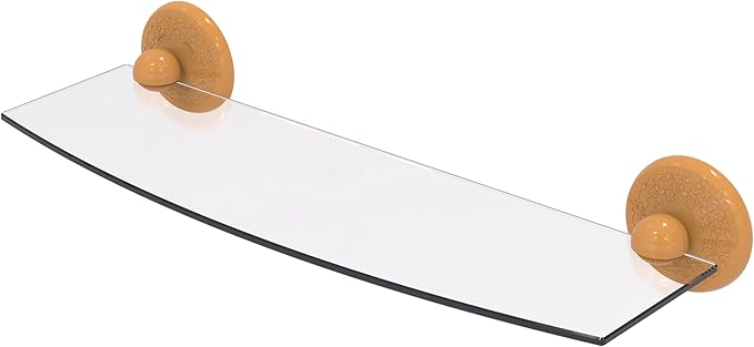 Allied Brass PMC-33/18-GLY Prestige Monte Carlo Collection 18 Inch Glass Shelf, Golden Yellow