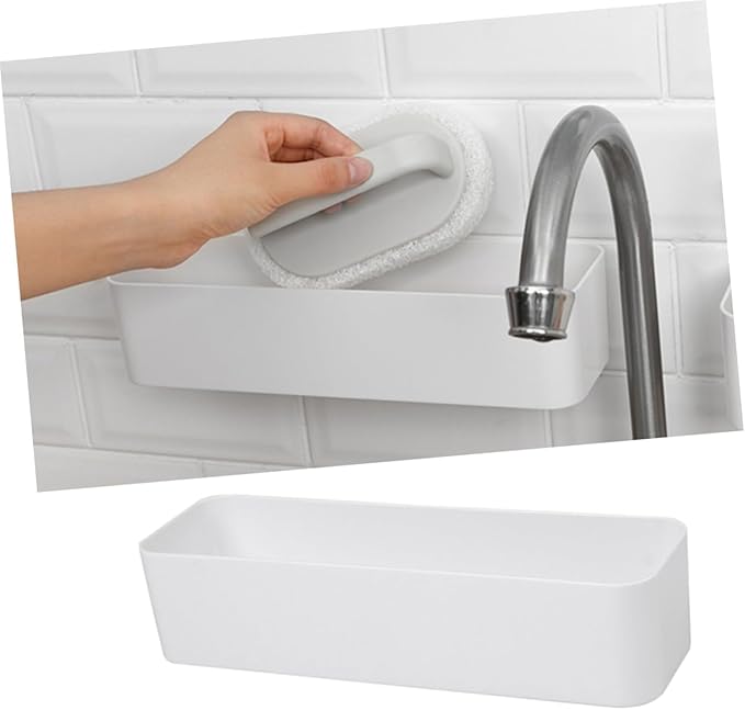 2pcs Bathroom Wall Shelves Wall-Mounted Storage Boxes Abs Plastic Organizers Space Saving Decorative