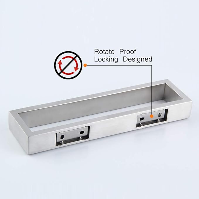 Bathroom Towel Ring Wall Mounted Hand Towel Bar Modern Square Style Towel Rack Brushed Stainless Steel, D69018BN