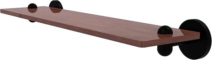 Allied Brass TA-1-22-IRW-BKM Tango Collection 22 Inch Solid IPE Ironwood Shelf, Matte Black