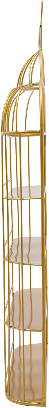 Nail Polish Organizer Wall Mounted, 4-Tier Nail Polish Storage Rack, Metal Nail Polish Storage Holder, Multifunctional Organizer for Essential Oil Perfume Lipsticks at Home Salon Spa(Gold)