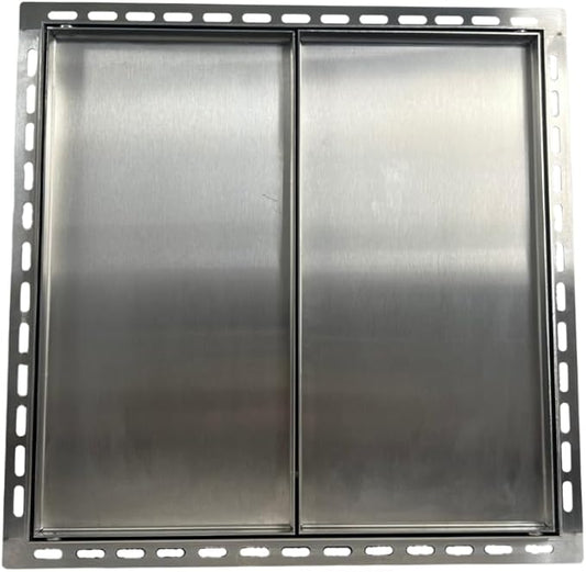 ZAVAK Recessed Wall Niche with Tileable Door in Bathroom, Double Door, Made from 304 Stainless Steel