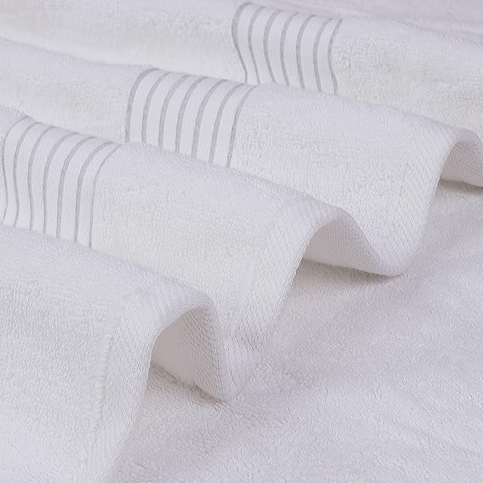 Utopia Towels Luxurious Bath Towels Set, 27 x 54 Inches 100% Ring Spun Cotton, 12 Pack White