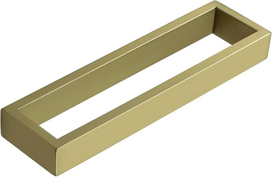 Sayayo Brushed Gold Towel Bar for Bathroom, 10 Inch Hand Towel Holder Wall Mount Square Towel Ring SUS304 Stainless Steel Towel Rack