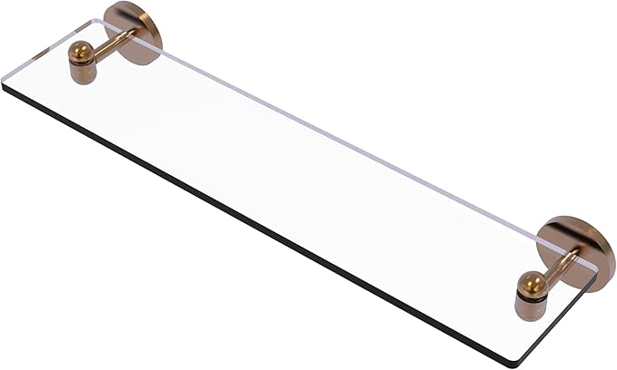 Allied Brass TA-1/22-BBR Tango Collection 22 Inch Glass Vanity Beveled Edges Shelf, Brushed Bronze