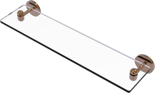 Allied Brass TA-1/22-BBR Tango Collection 22 Inch Glass Vanity Beveled Edges Shelf, Brushed Bronze