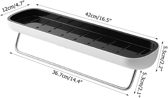 Bathroom Storage Shelf,No Drilling Required Bathroom Shelves Removable for Bathroom Living Room Bedroom Balcony