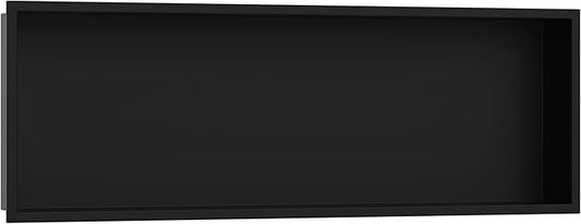 hansgrohe XtraStoris Original Recessed Wall Niche with Integrated Frame 12"x 36"x 4" in Matte Black, 56067670