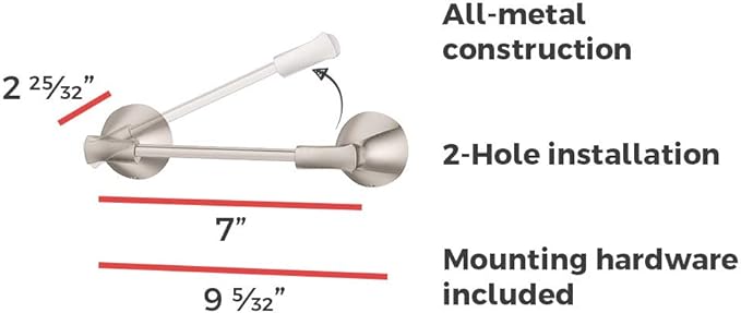 Pfister Willa 3-Piece Bathroom Hardware Set with Towel Bar, Towel Ring, and Toilet Paper Holder, Wall-Mounted, Brushed Nickel Finish, BTBWLL3K