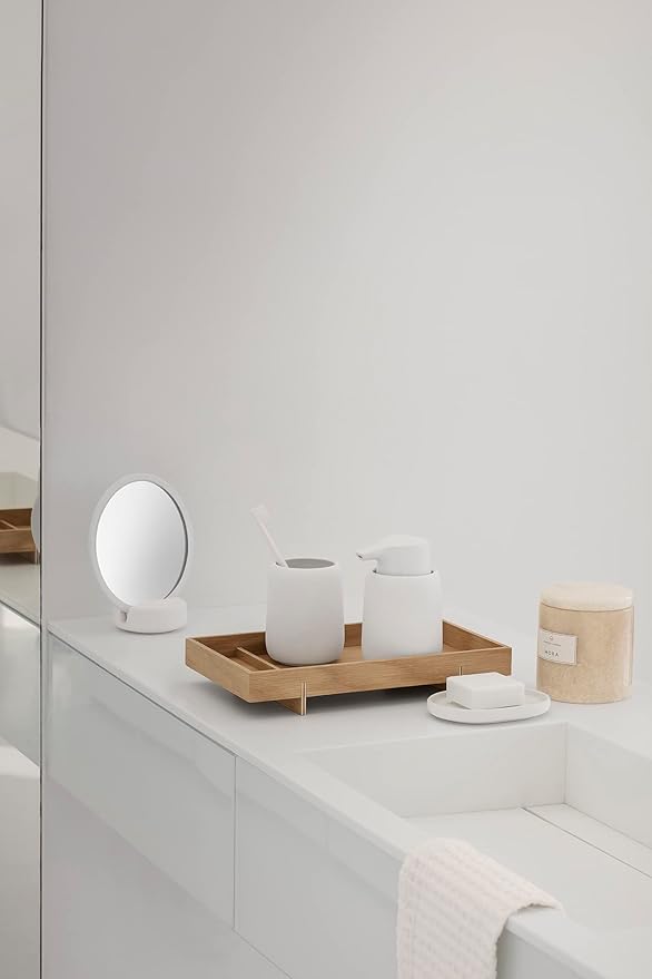 Blomus Sono 66279 Cosmetic Mirror Bathroom Mirror Ceramic White