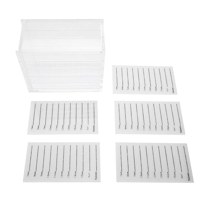 Eyelash Storage Box, 5 Layers Plastic Lash Storage Organizer Clear Eyelash Display Container Cosmetic Makeup Storage Box for Grafting Lash Extension